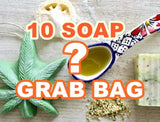 Handmade soap, 10 soap grab bag, stocking stuffers, soap on a rope