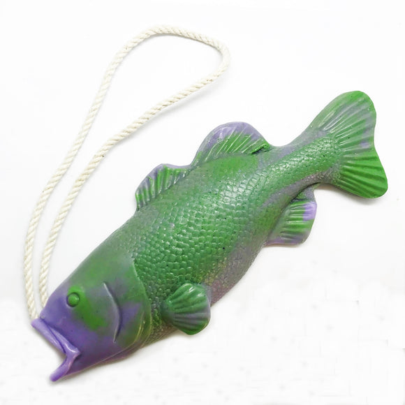 Purple Bass Soap on a Rope, Handmade Soap, Best Fishing Gifts for Women or Men, Lavender Sage Essential Oils